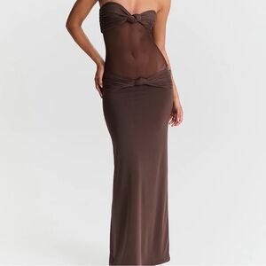 Amara Maxi Dress Brown